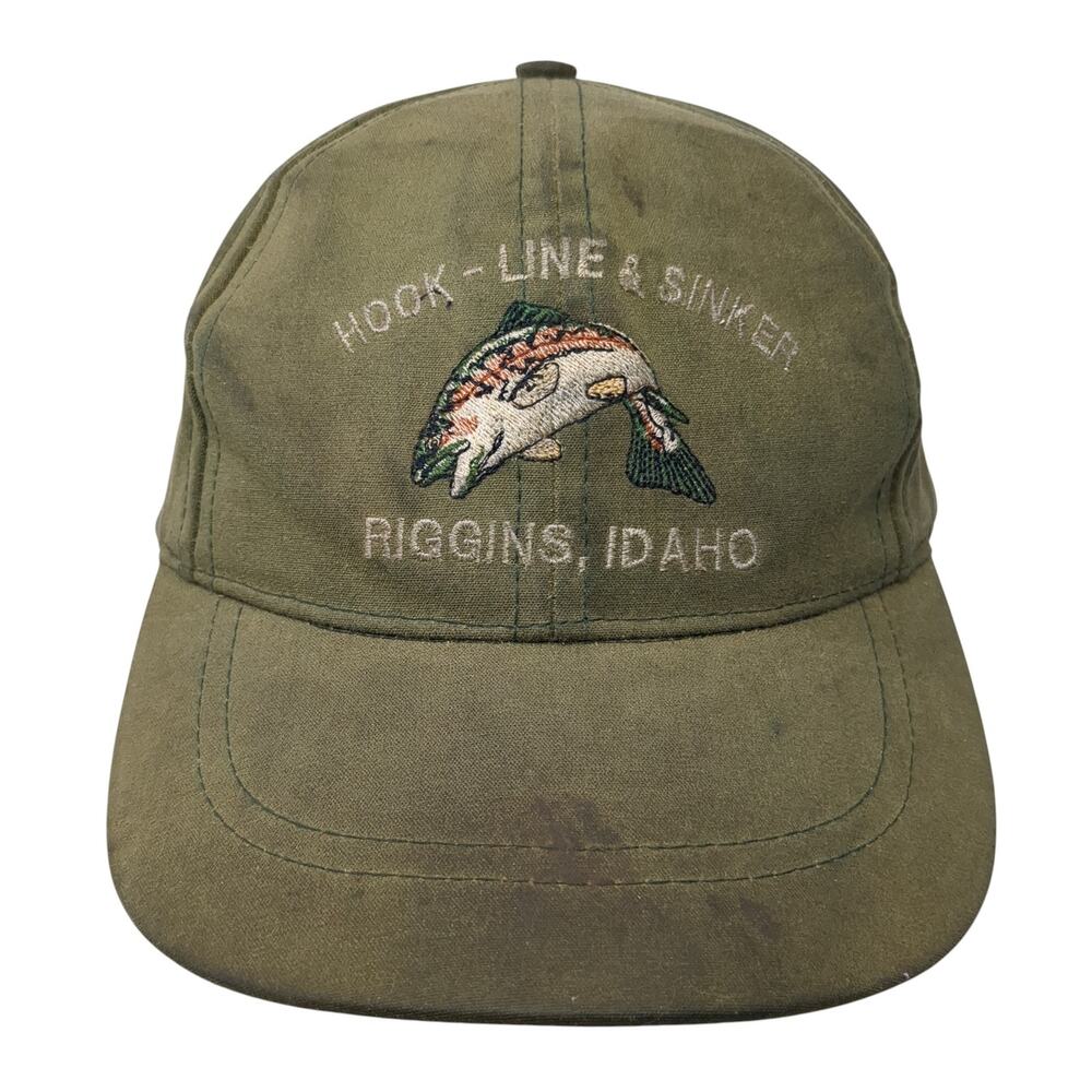 Hook-Line Sinker Riggins Idaho Slideback Baseball Cap Green One Size Impressions